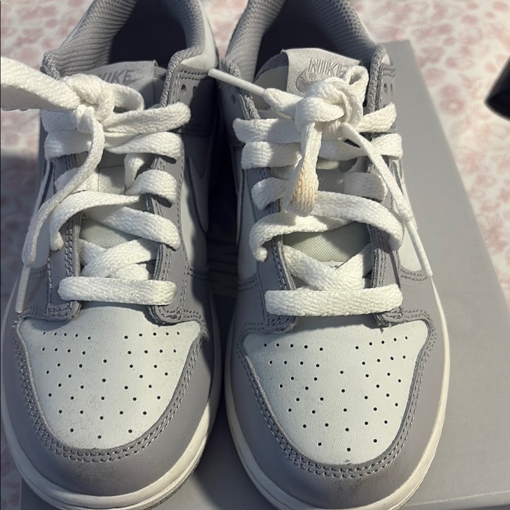 Nike Kids' Gray and White Sneakers